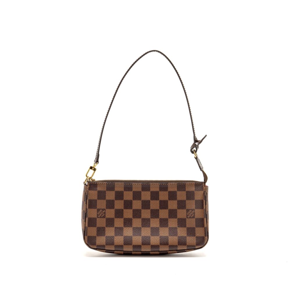 AAA Replica Louis Vuitton LV POCHETTE ACCESSOIRES DAMIER EBENE CANVAS GHW
