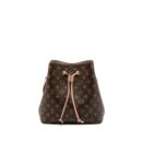 AAA Replica Louis Vuitton LV NEONOE MM MONOGRAM CANVAS ROSE POUDRE GHW