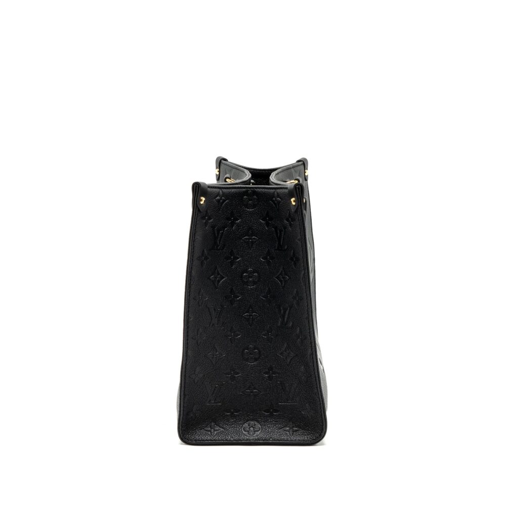 AAA Replica Louis Vuitton LV ONTHEGO MM MONOGRAM EMPRENITE BLACK GHW (NEW VERSION)