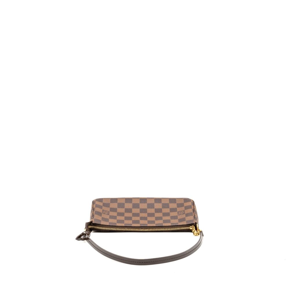 AAA Replica Louis Vuitton LV POCHETTE ACCESSOIRES DAMIER EBENE CANVAS GHW