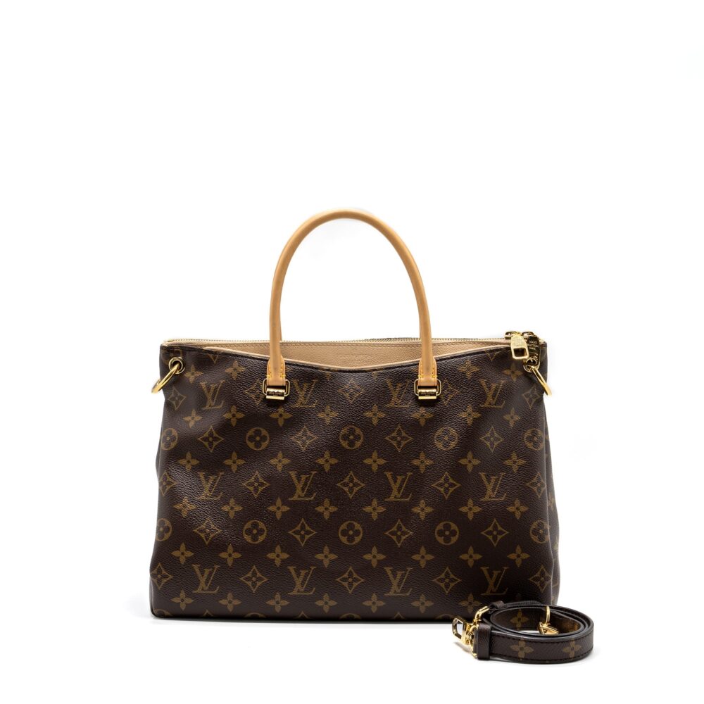 AAA Replica Louis Vuitton LV PALLAS DUNE TOTE BAG MONOGRAM CANVAS / BEIGE GHW