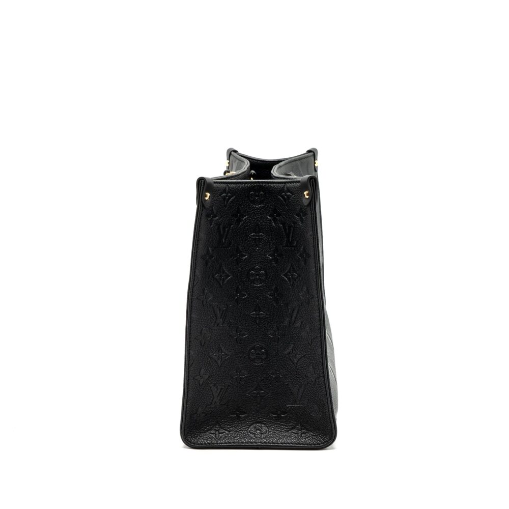 AAA Replica Louis Vuitton LV ONTHEGO MM MONOGRAM EMPRENITE BLACK GHW (NEW VERSION)