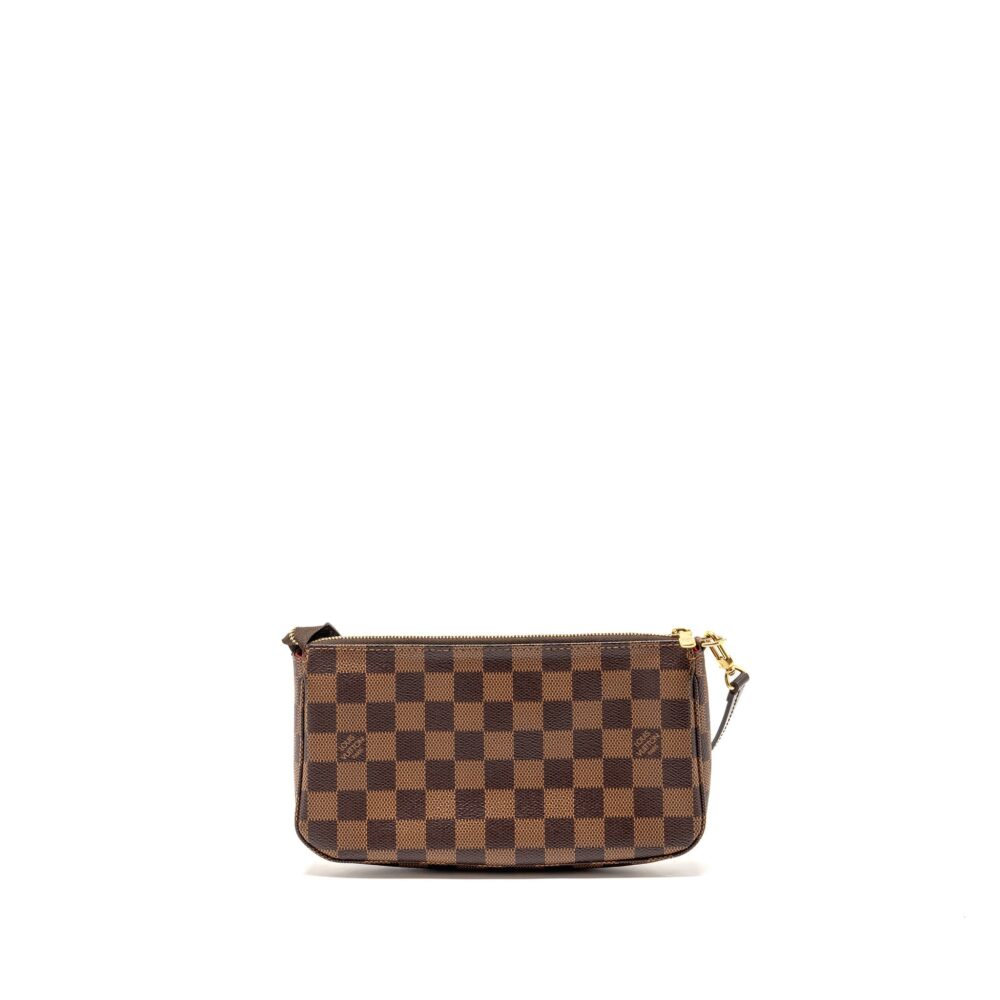 AAA Replica Louis Vuitton LV POCHETTE ACCESSOIRES DAMIER EBENE CANVAS GHW