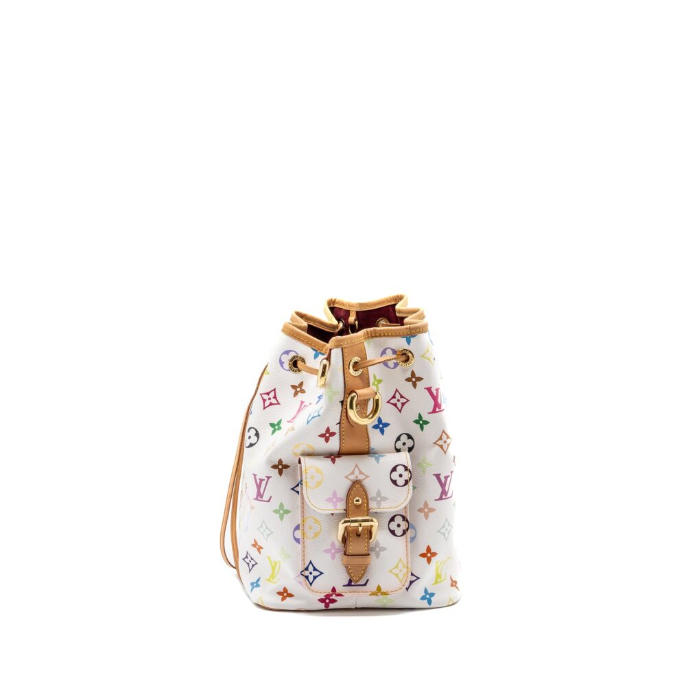 AAA Replica Louis Vuitton LV VINTAGE PETIT NOE SHOULDER BAG MULTICOLOUR MONOGRAM CANVAS WHITE GHW