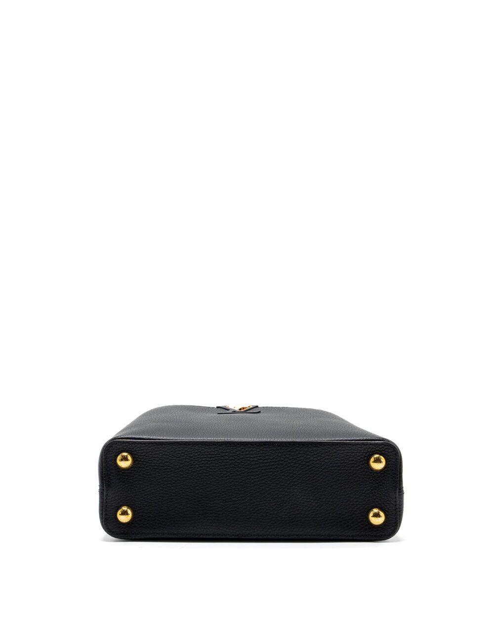 AAA Replica Louis Vuitton LV CAPUCINES BB TAURILLON BLACK / PINK GHW