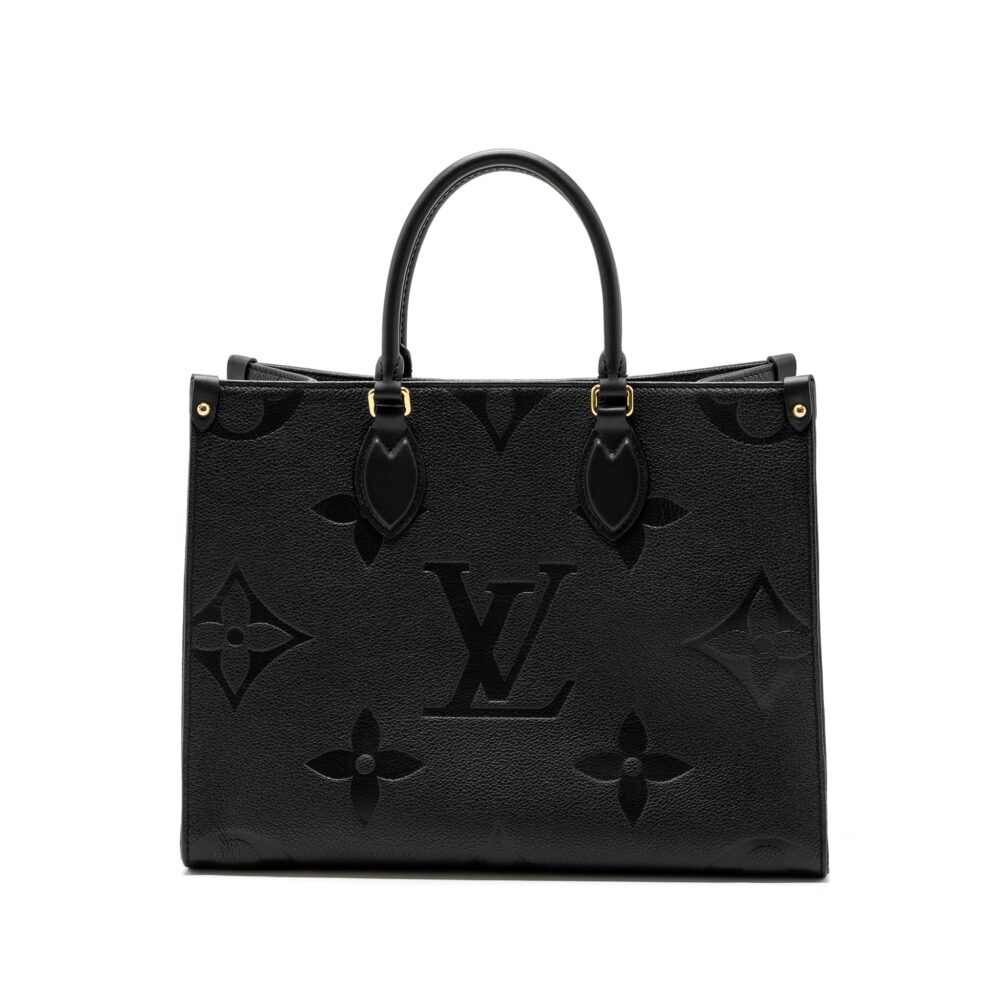 AAA Replica Louis Vuitton LV ONTHEGO MM MONOGRAM EMPRENITE BLACK GHW (NEW VERSION)