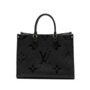 AAA Replica Louis Vuitton LV ONTHEGO MM MONOGRAM EMPRENITE BLACK GHW (NEW VERSION)