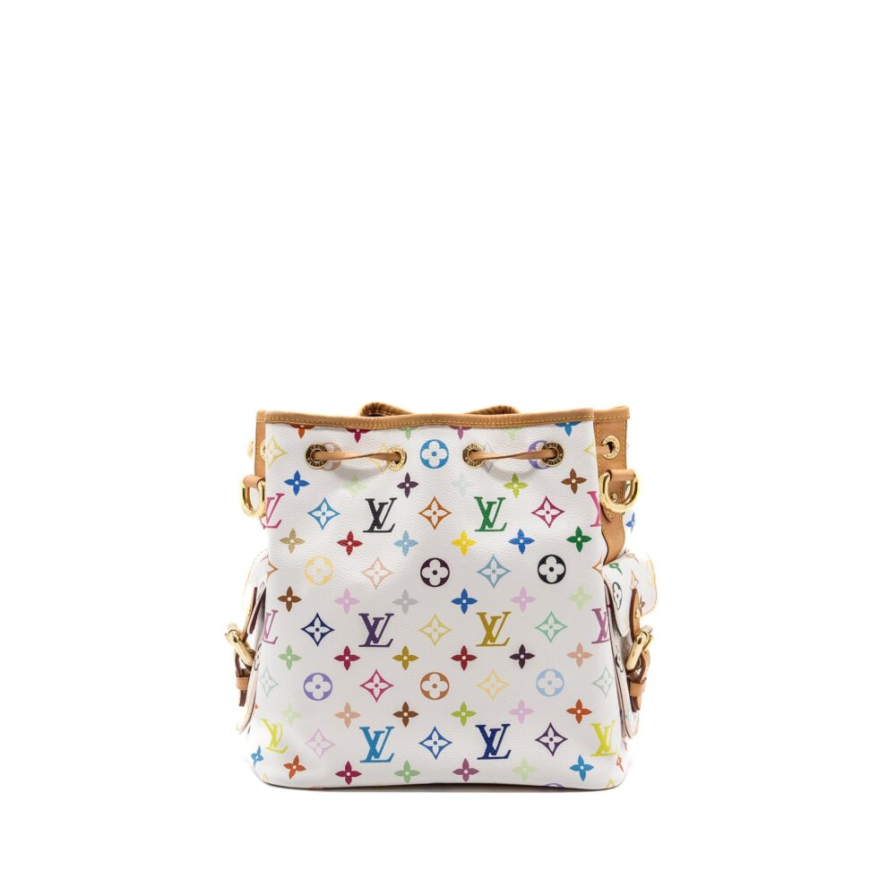 AAA Replica Louis Vuitton LV VINTAGE PETIT NOE SHOULDER BAG MULTICOLOUR MONOGRAM CANVAS WHITE GHW