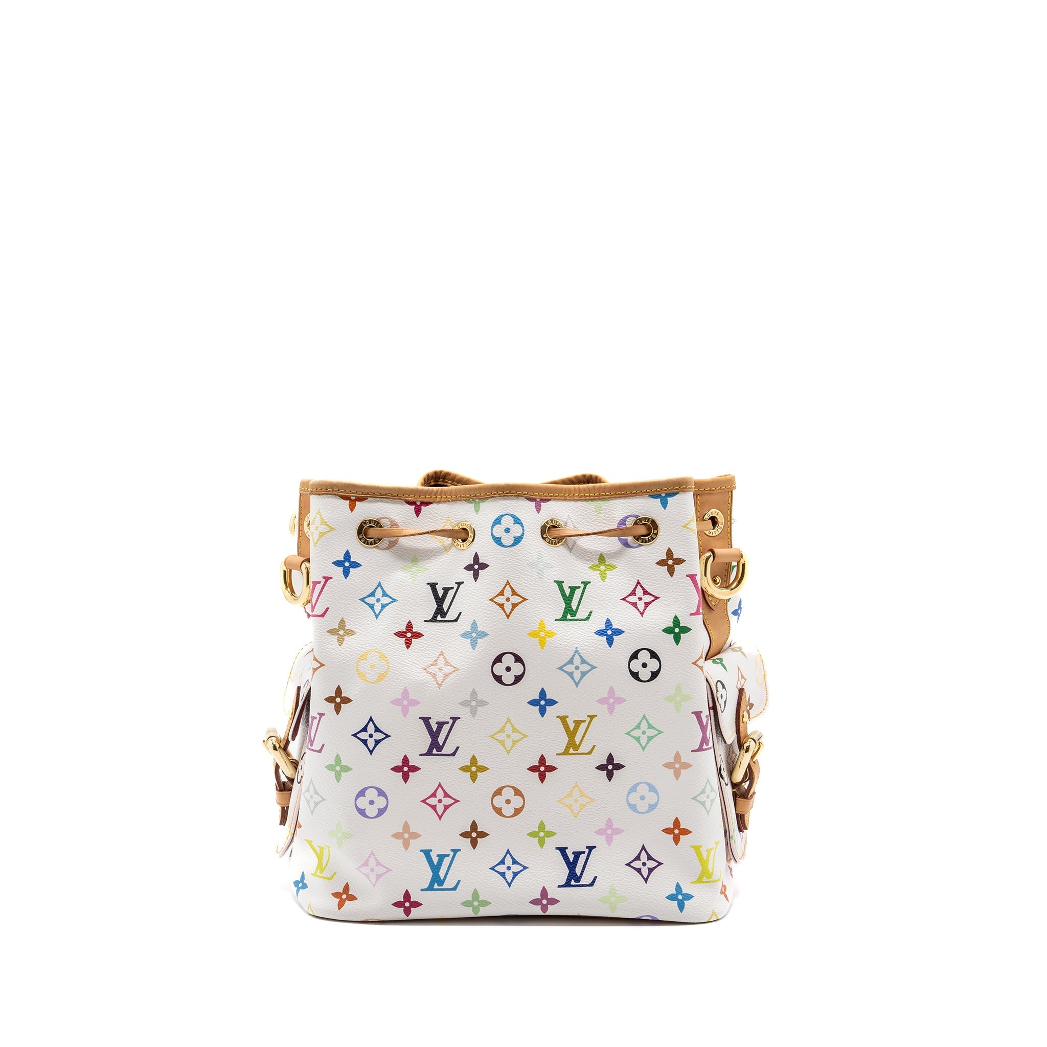 AAA Replica Louis Vuitton LV VINTAGE PETIT NOE SHOULDER BAG MULTICOLOUR MONOGRAM CANVAS WHITE GHW