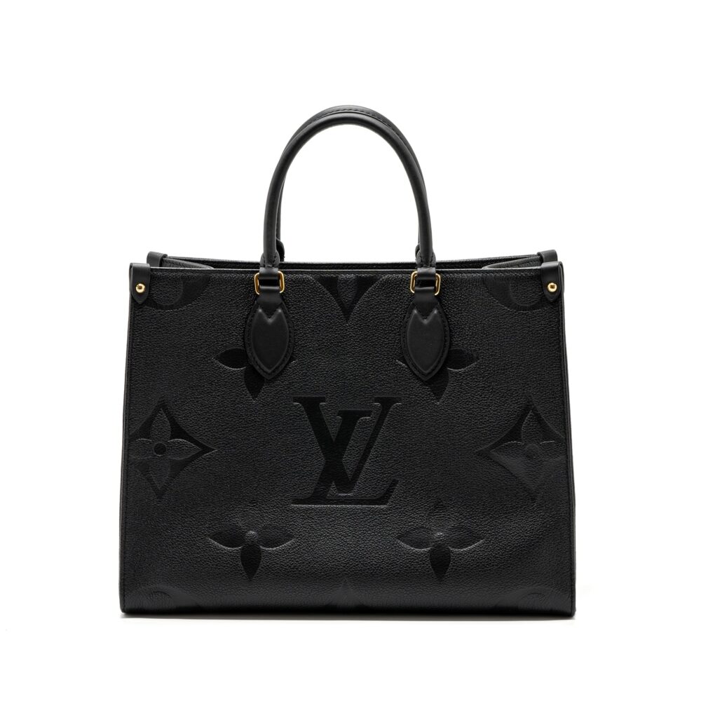 AAA Replica Louis Vuitton LV ONTHEGO MM MONOGRAM EMPRENITE BLACK GHW (NEW VERSION)