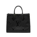 AAA Replica Louis Vuitton LV ONTHEGO MM MONOGRAM EMPRENITE BLACK GHW (NEW VERSION)