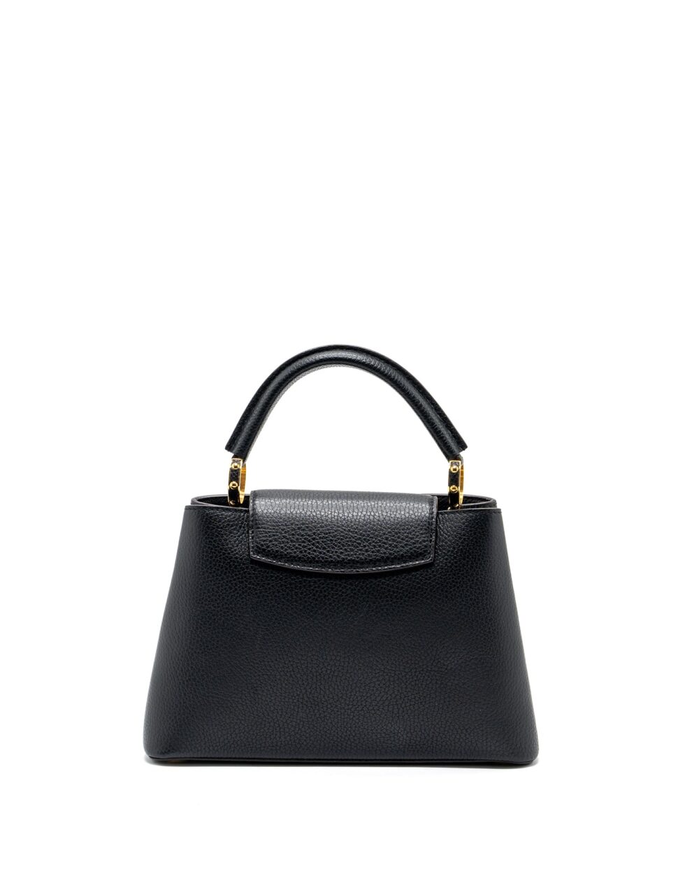 AAA Replica Louis Vuitton LV CAPUCINES BB TAURILLON BLACK / PINK GHW