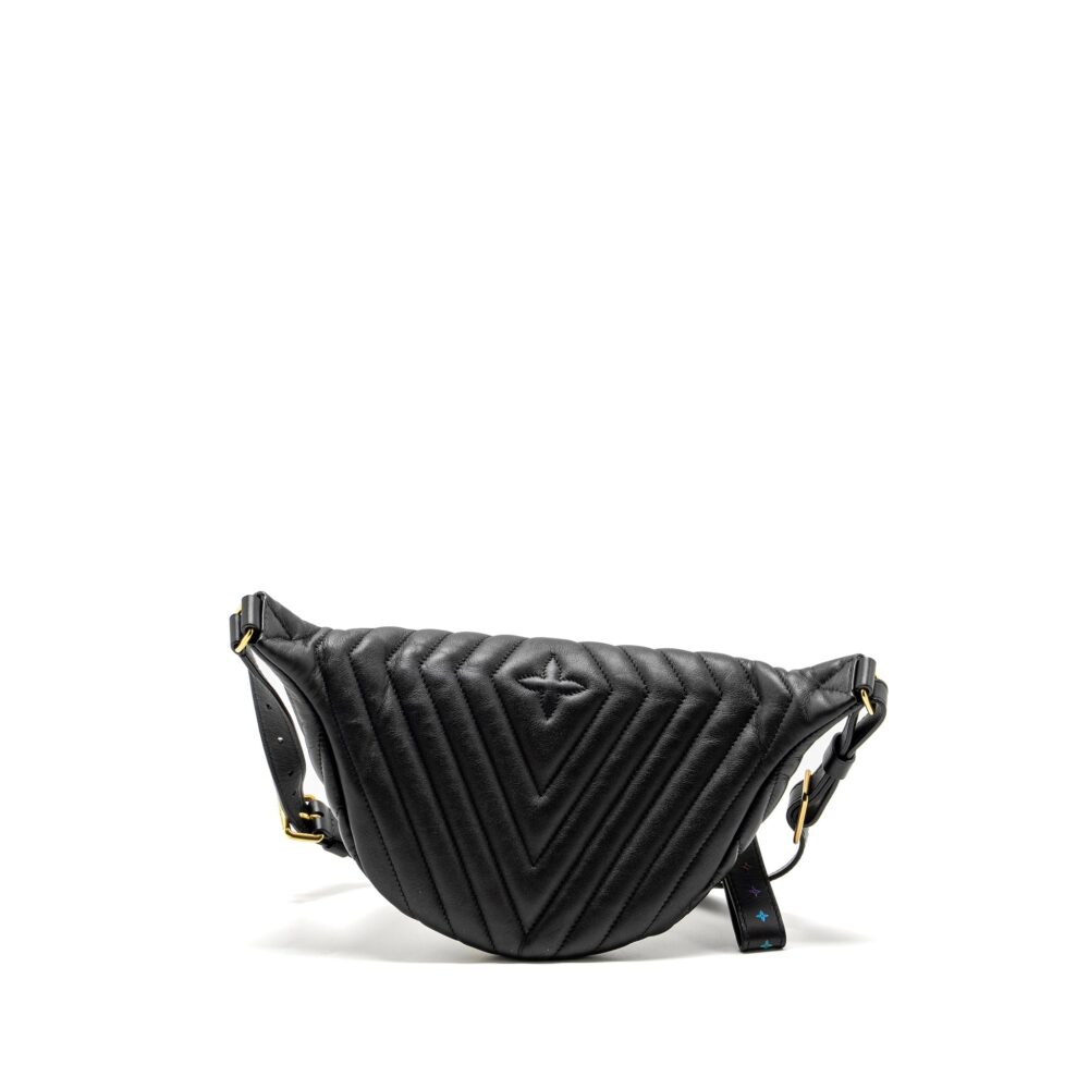 AAA Replica Louis Vuitton LV NEW WAVE BUMBAG CALFSKIN BLACK GHW
