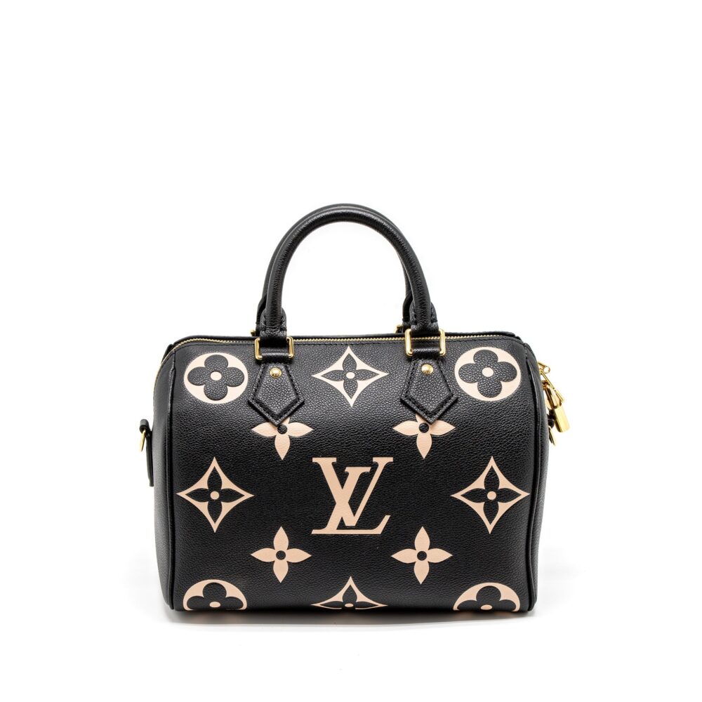AAA Replica Louis Vuitton LV SPEEDY BANDOULIERE 25 BICOLOUR MONOGRAM EMPREINTE GHW (NEW VERSION)
