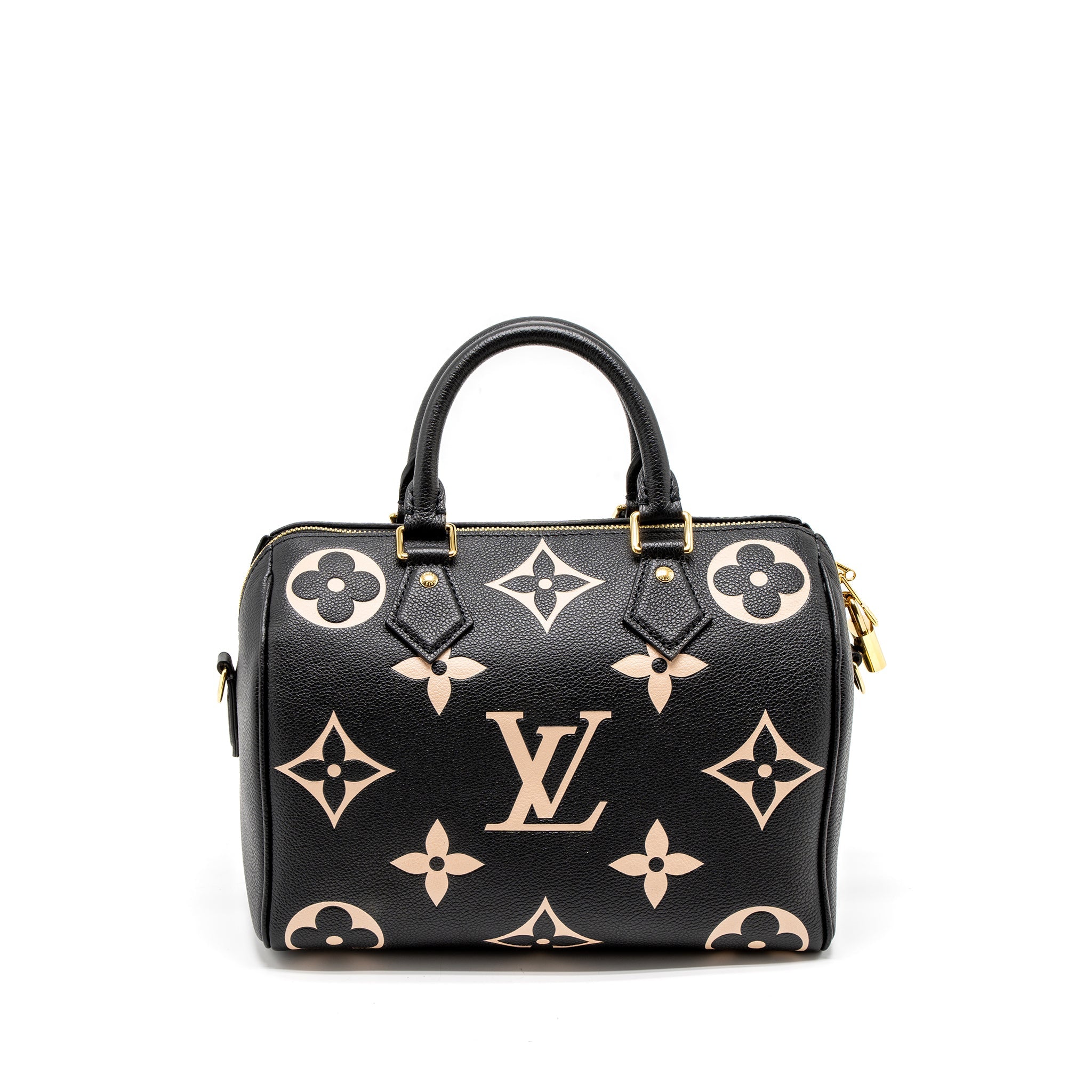 AAA Replica Louis Vuitton LV SPEEDY BANDOULIERE 25 BICOLOUR MONOGRAM EMPREINTE GHW (NEW VERSION)
