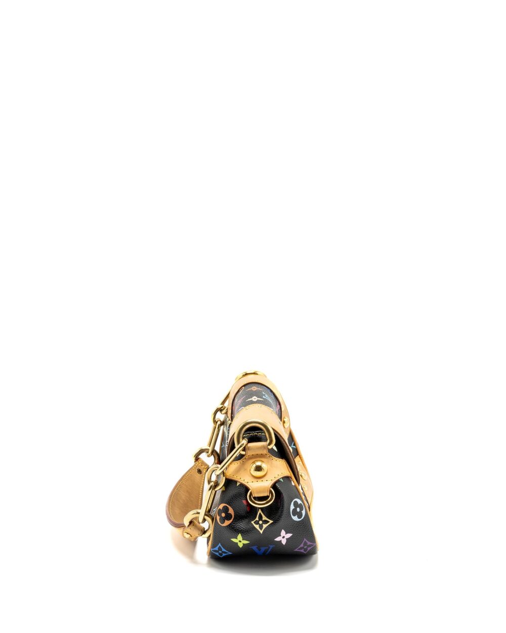 AAA Replica Louis Vuitton LV VINTAGE SHOULDER BAG BLACK/MULTICOLOUR MONOGRAM CANVAS GHW
