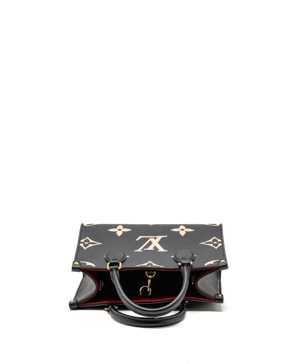 AAA Replica Louis Vuitton LV ONTHEGO BB BICOLOUR MONOGRAM EMPREINTE LEATHER BLACK/BEIGE GHW