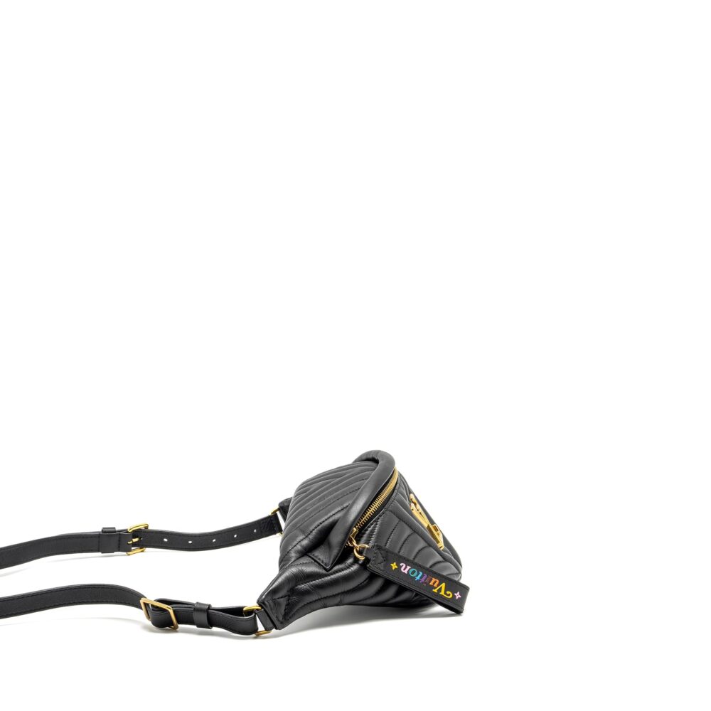 AAA Replica Louis Vuitton LV NEW WAVE BUMBAG CALFSKIN BLACK GHW