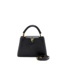 AAA Replica Louis Vuitton LV CAPUCINES BB TAURILLON BLACK / PINK GHW
