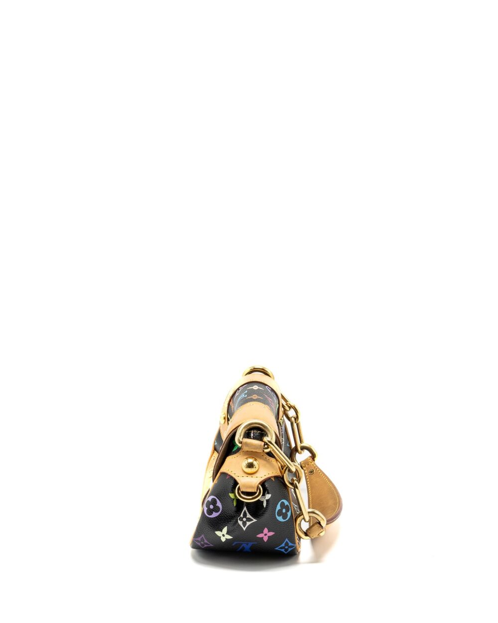AAA Replica Louis Vuitton LV VINTAGE SHOULDER BAG BLACK/MULTICOLOUR MONOGRAM CANVAS GHW