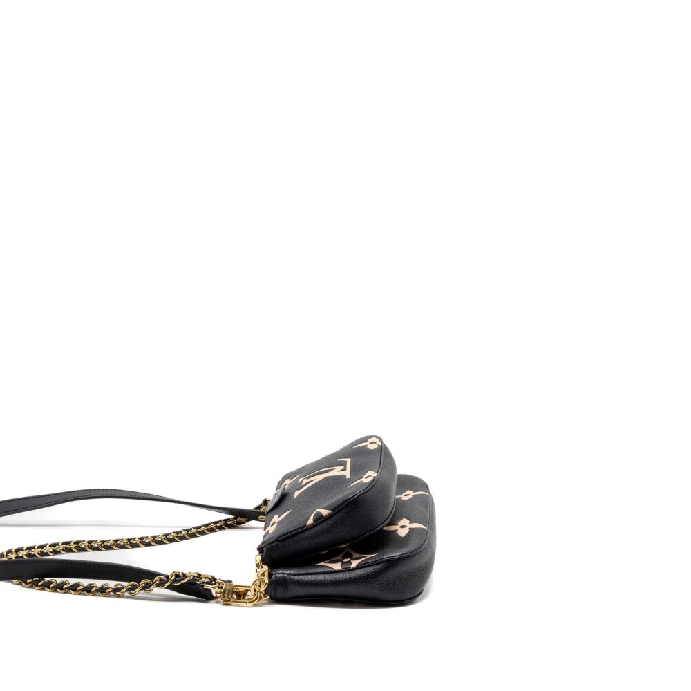 AAA Replica Louis Vuitton LV MULTI POCHETTE MONOGRAM EMPREINTE BLACK GHW