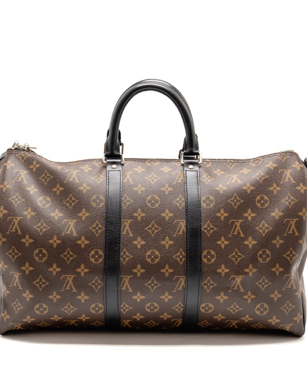 AAA Replica Louis Vuitton LV KEEPALL BANDOULIERE 45 MONOGRAM MACASSAR SHW