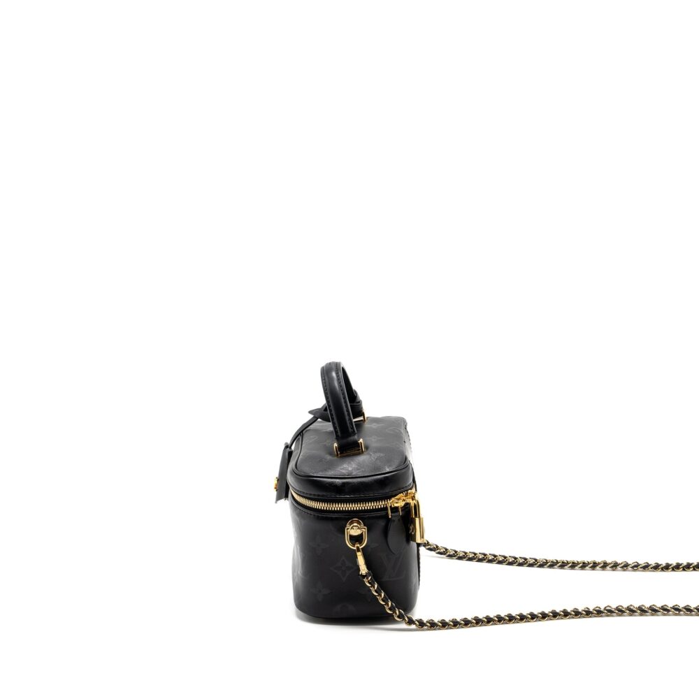 AAA Replica Louis Vuitton LV VANITY PM MONOGRAM LAMBSKIN BLACK GHW