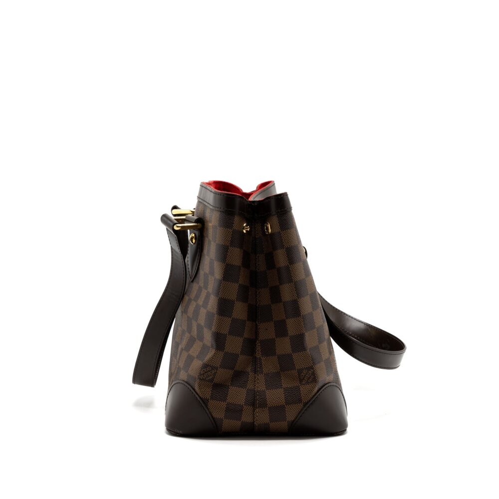AAA Replica Louis Vuitton LV HAMSTEAD TOTE BAG DAMIER EBENE GHW