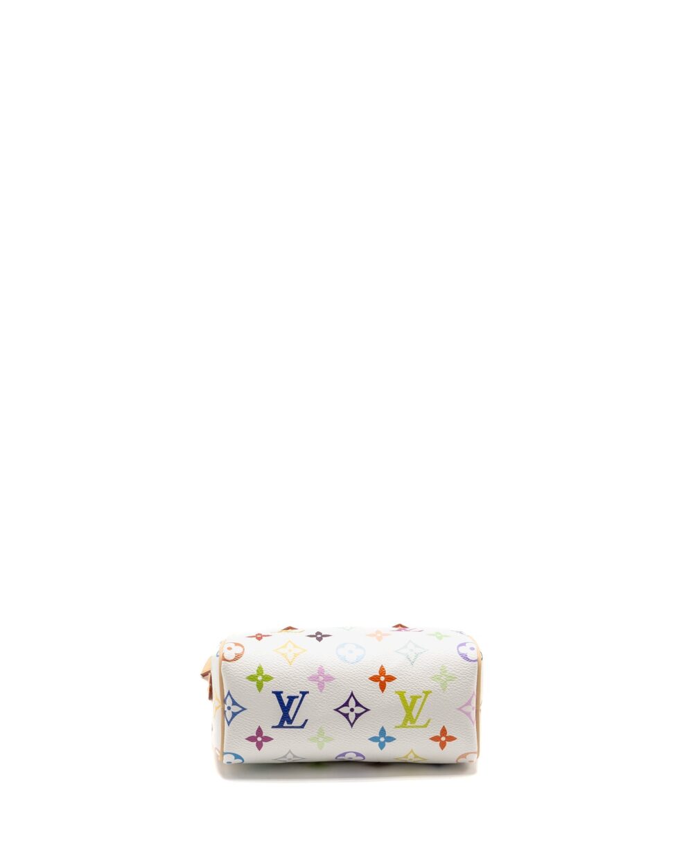 AAA Replica Louis Vuitton LV X TAKASHI MURAKAMI NANO SPEEDY MULTICOLOURED MONOGRAM CANVAS WHITE GHW