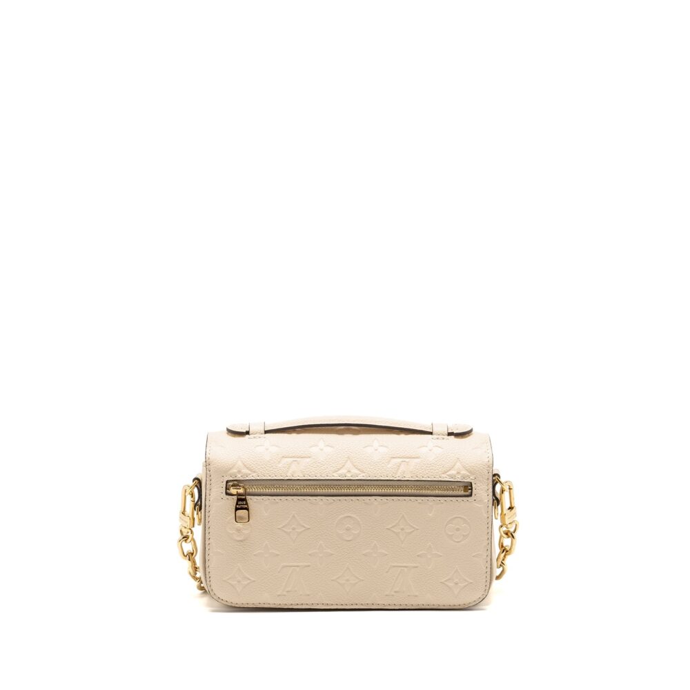 AAA Replica Louis Vuitton LV POCHETTE MÉTIS EAST WEST MONOGRAM EMPREINTE LEATHER CREAM GHW
