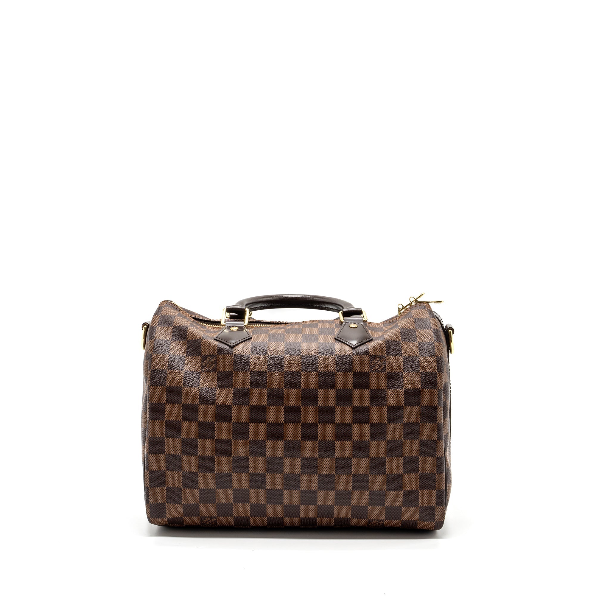 AAA Replica Louis Vuitton LV SPEEDY BANDOULIERE 30 DAMIER EBENE GHW