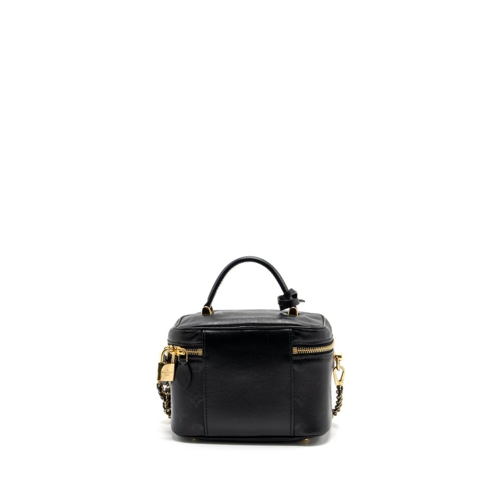 AAA Replica Louis Vuitton LV VANITY PM MONOGRAM LAMBSKIN BLACK GHW