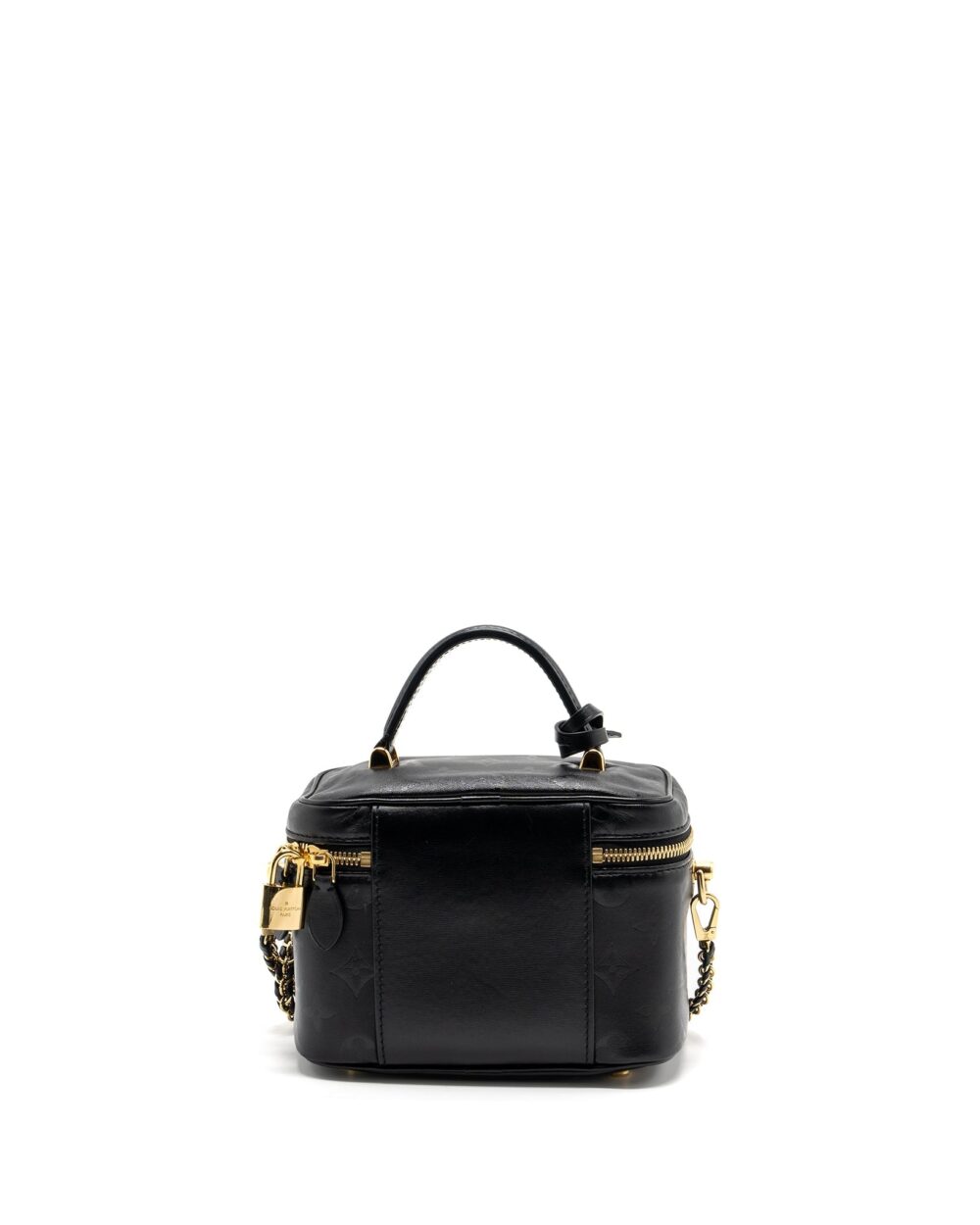 AAA Replica Louis Vuitton LV VANITY PM MONOGRAM LAMBSKIN BLACK GHW