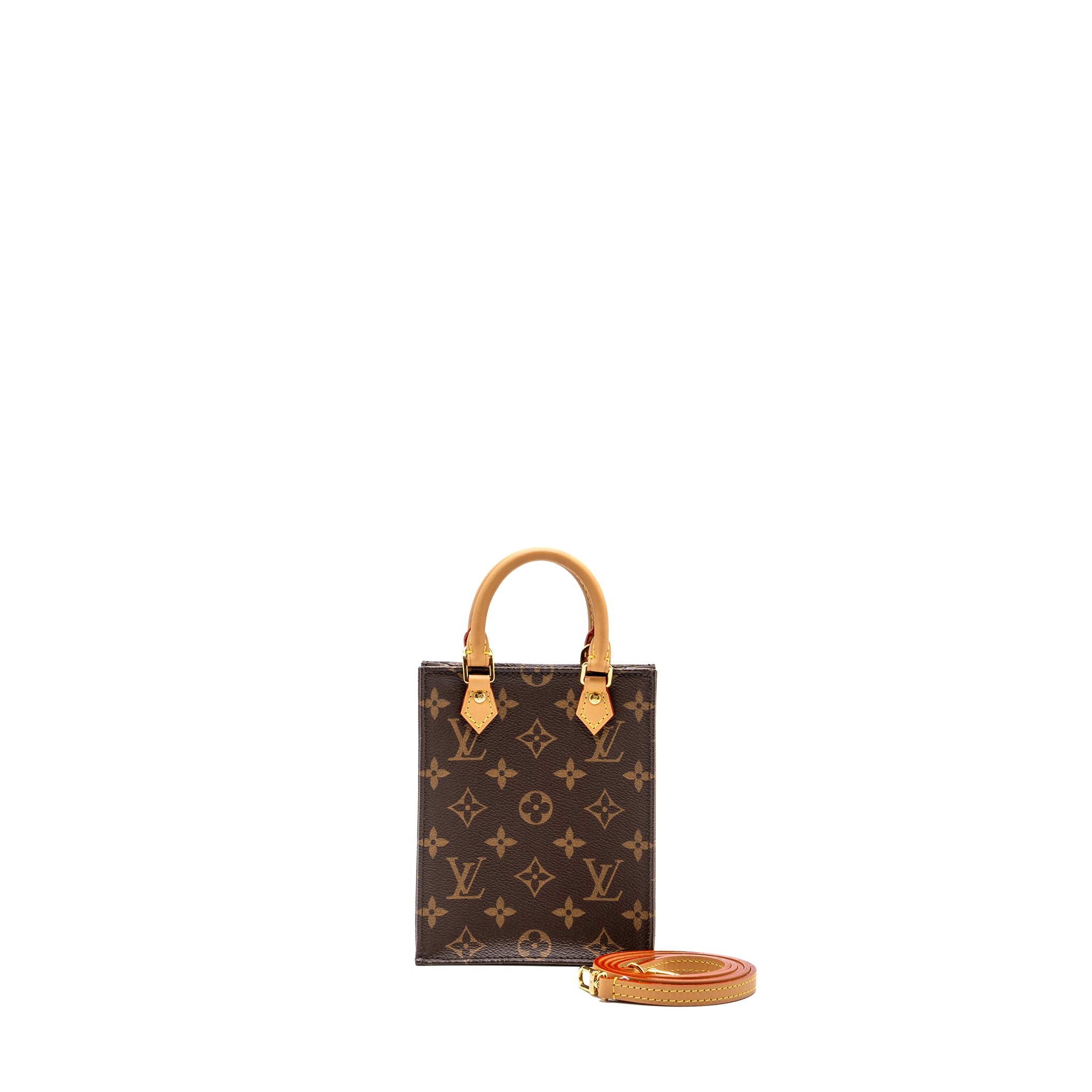 AAA Replica Louis Vuitton LV PETIT SAC PLAT MONOGRAM CANVAS GHW