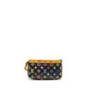 AAA Replica Louis Vuitton LV POCHETTE ACCESSORIES CANVAS BLACK MULTICOLOUR GHW