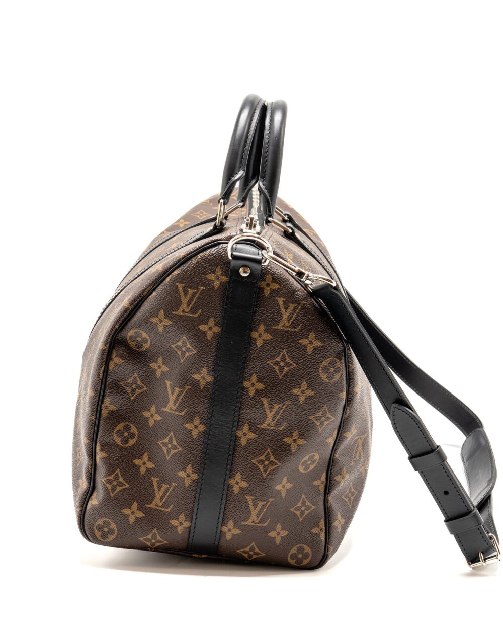 AAA Replica Louis Vuitton LV KEEPALL BANDOULIERE 45 MONOGRAM MACASSAR SHW