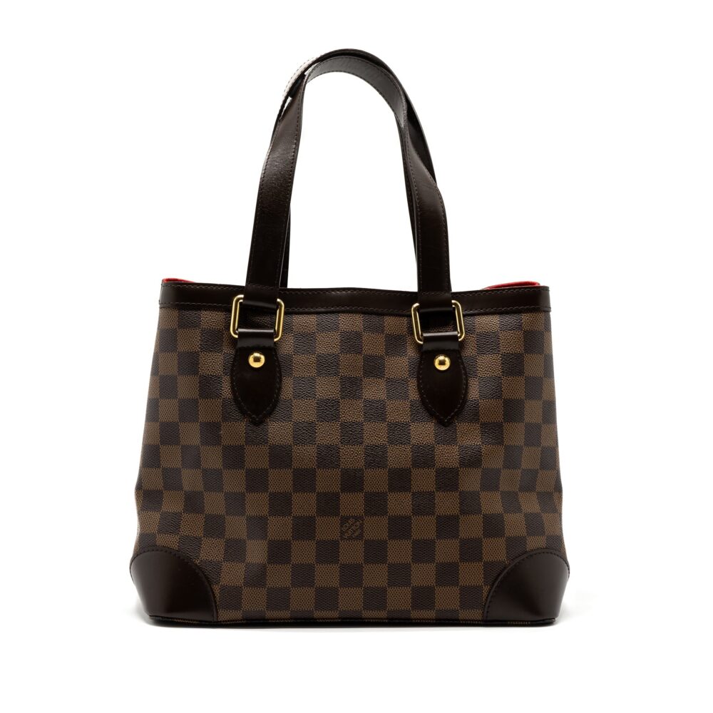 AAA Replica Louis Vuitton LV HAMSTEAD TOTE BAG DAMIER EBENE GHW