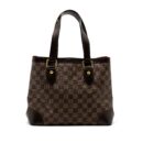 AAA Replica Louis Vuitton LV HAMSTEAD TOTE BAG DAMIER EBENE GHW