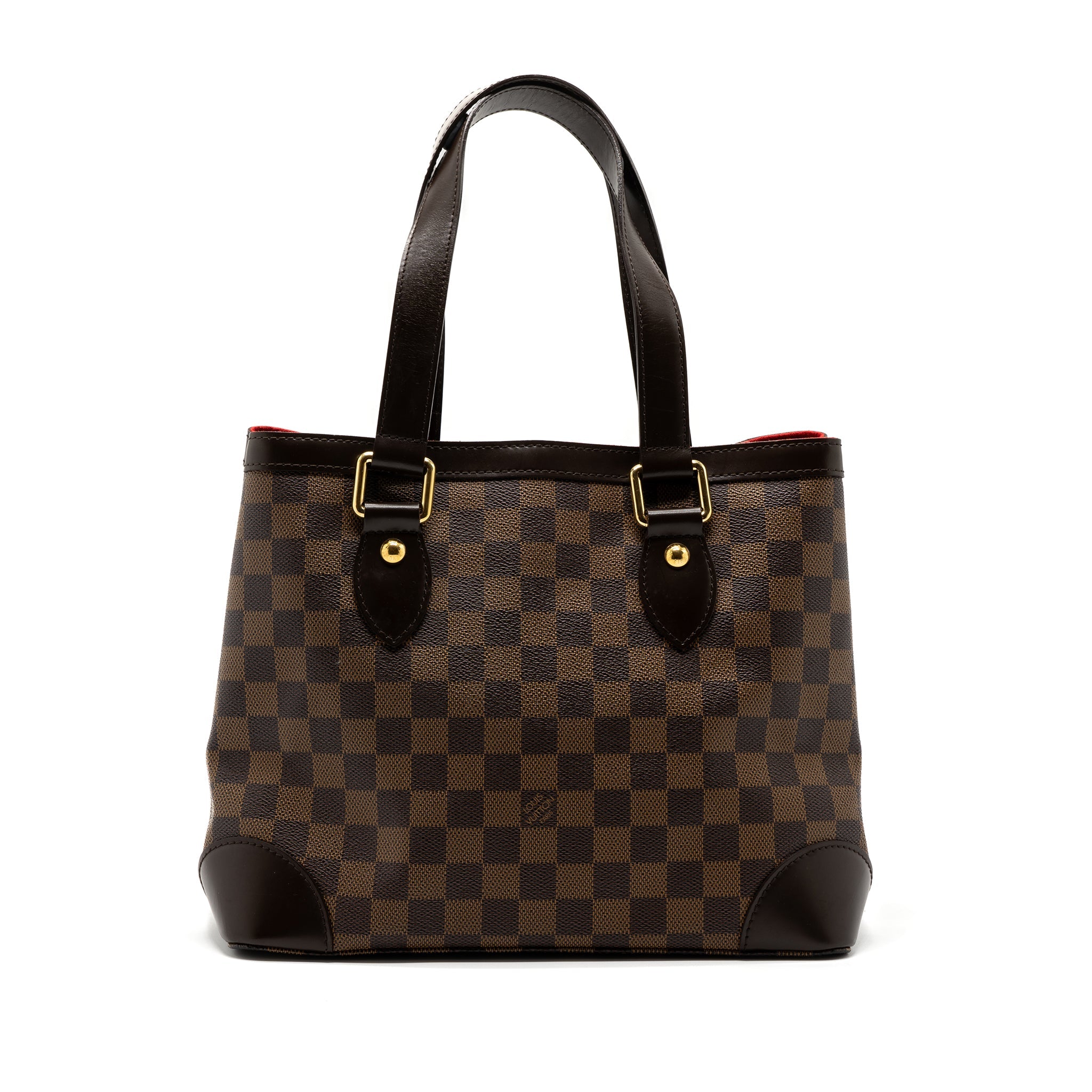 AAA Replica Louis Vuitton LV HAMSTEAD TOTE BAG DAMIER EBENE GHW