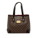 AAA Replica Louis Vuitton LV HAMSTEAD TOTE BAG DAMIER EBENE GHW