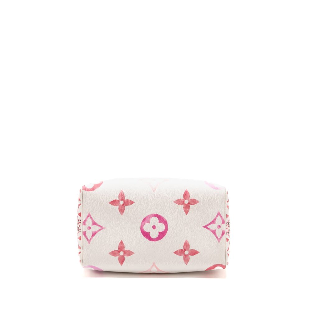 AAA Replica Louis Vuitton LV BY THE POOL SPEEDY BANDOULIERE 25 GIANT MONOGRAM CANVAS PINK/WHITE GHW