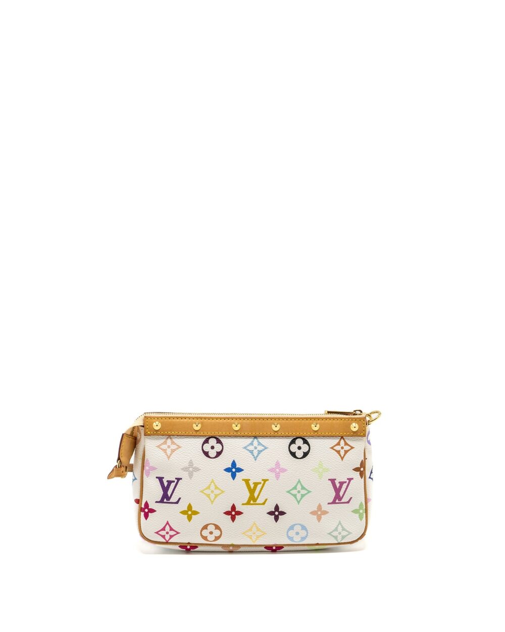 AAA Replica Louis Vuitton LV POCHETTE ACCESSORIES CANVAS WHITE MULTICOLOUR GHW