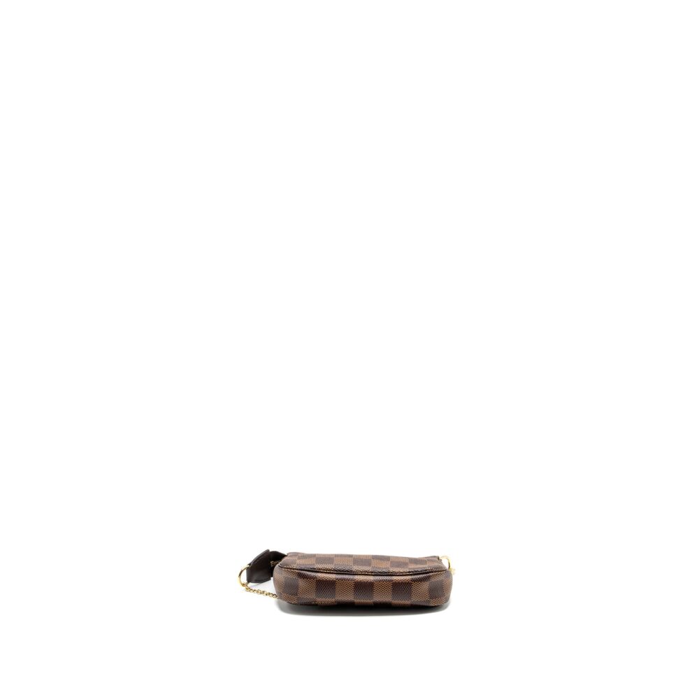 AAA Replica Louis Vuitton LV MINI POCHETTE DAMIER EBENE GHW