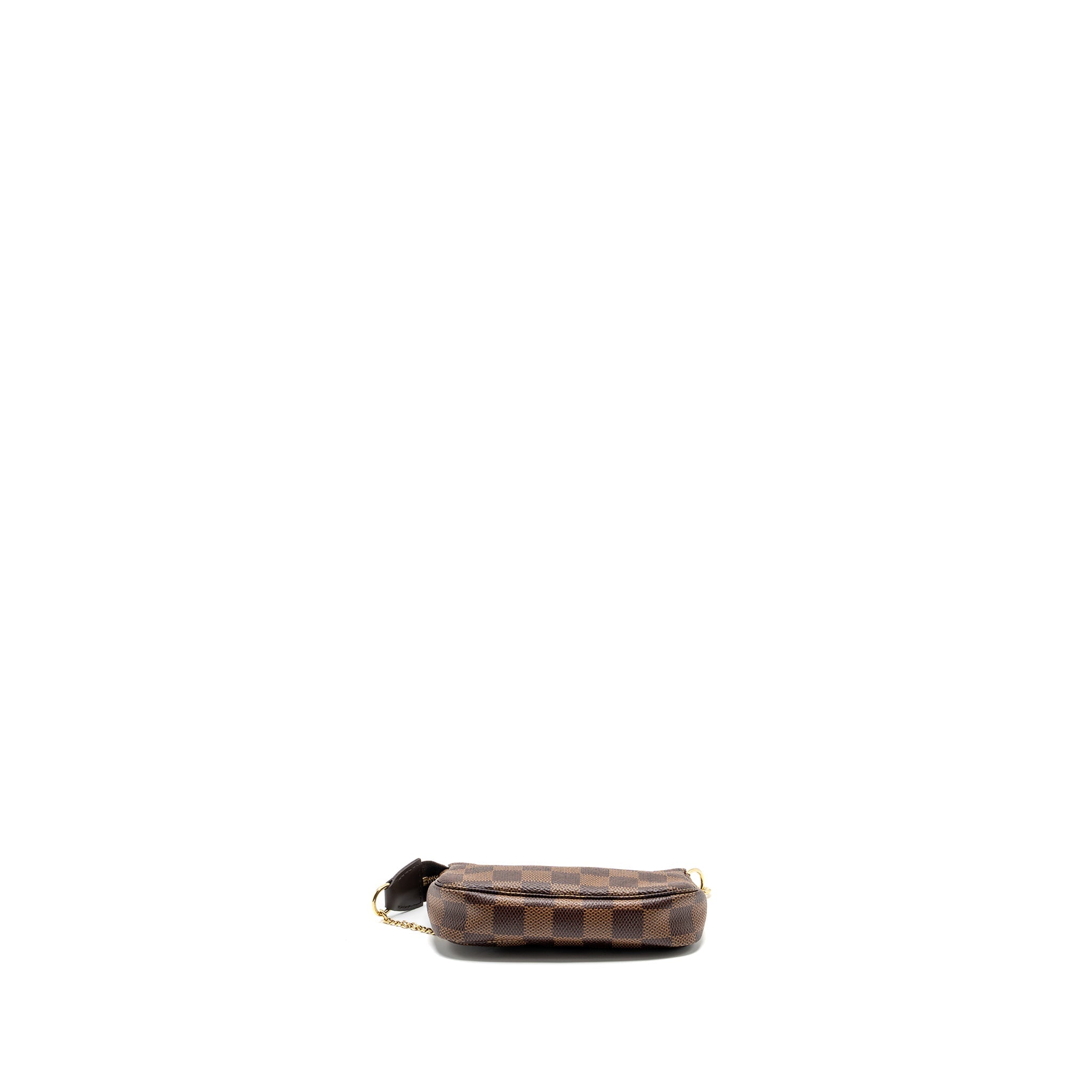 AAA Replica Louis Vuitton LV MINI POCHETTE DAMIER EBENE GHW