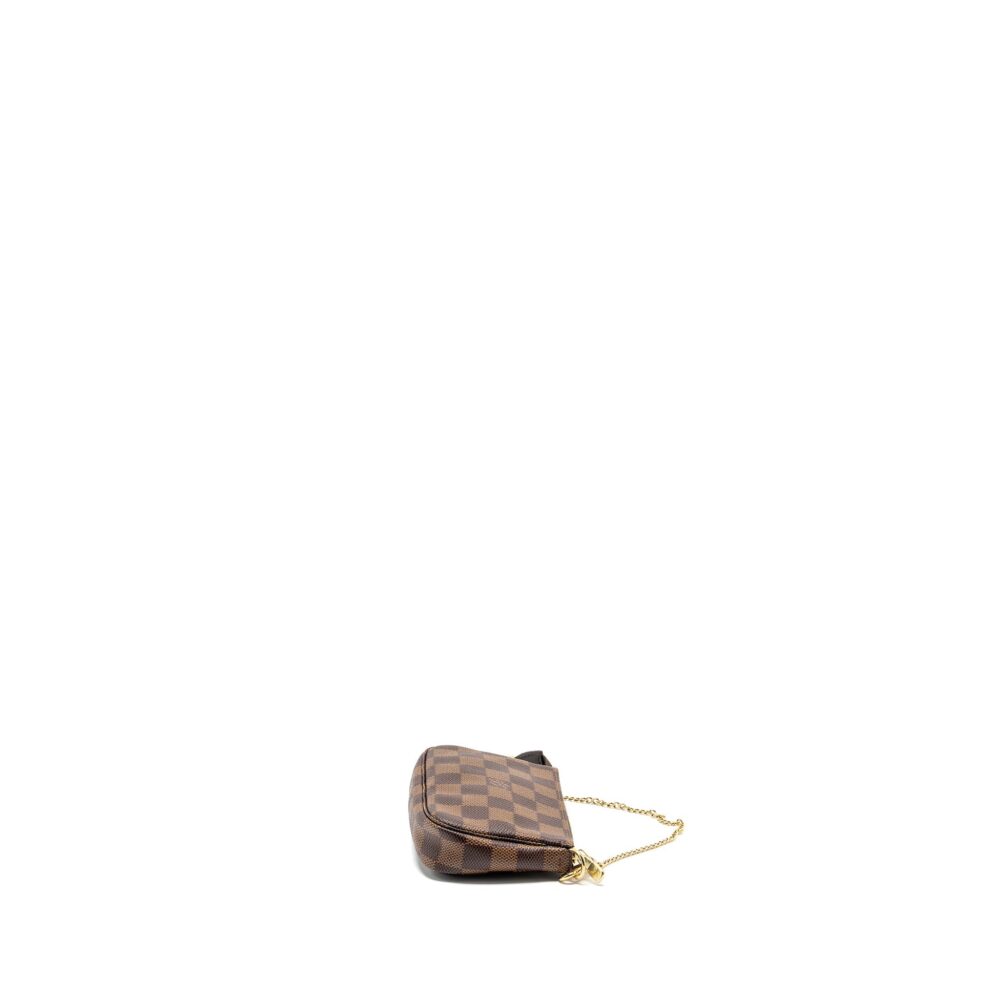 AAA Replica Louis Vuitton LV MINI POCHETTE DAMIER EBENE GHW