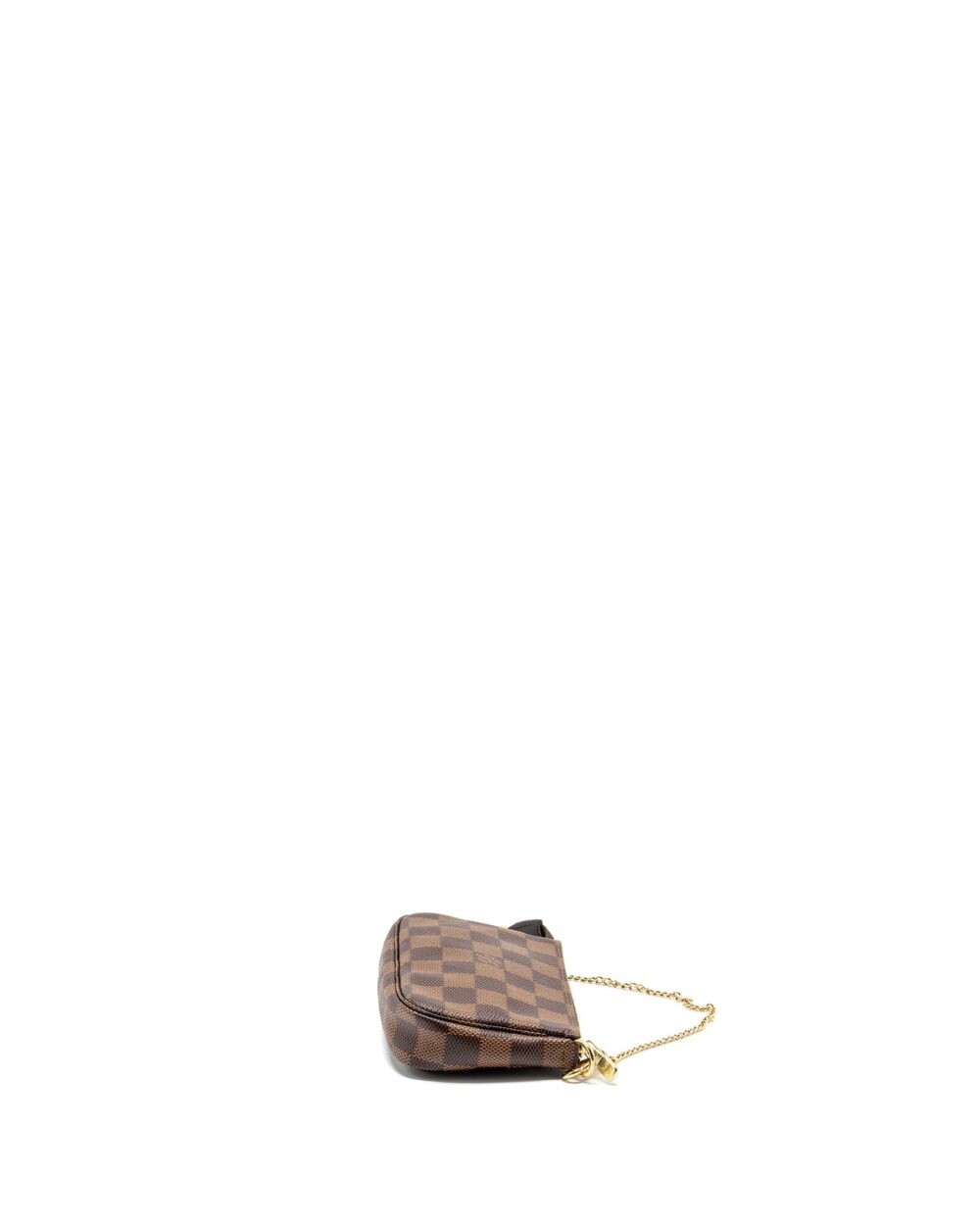 AAA Replica Louis Vuitton LV MINI POCHETTE DAMIER EBENE GHW