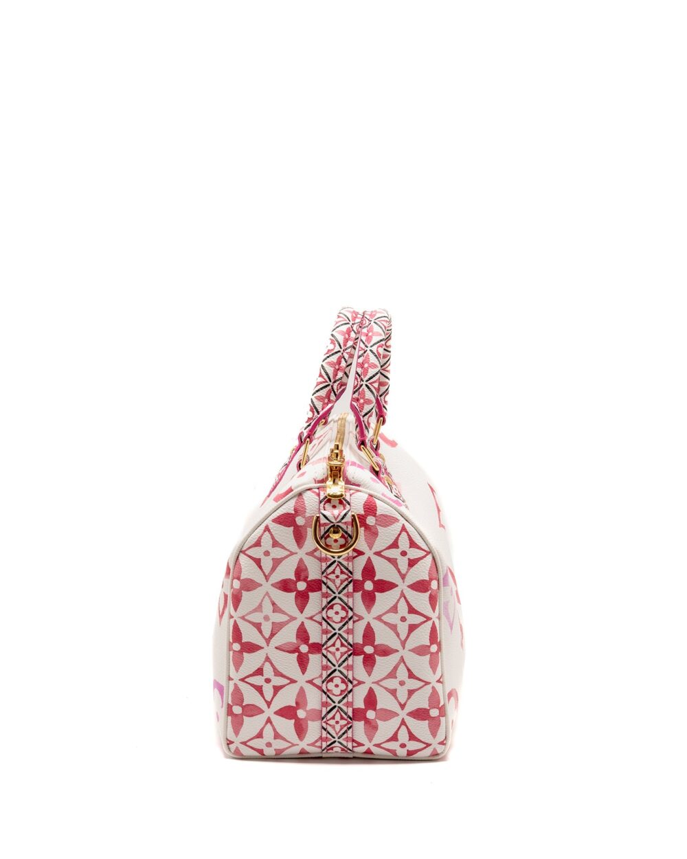AAA Replica Louis Vuitton LV BY THE POOL SPEEDY BANDOULIERE 25 GIANT MONOGRAM CANVAS PINK/WHITE GHW