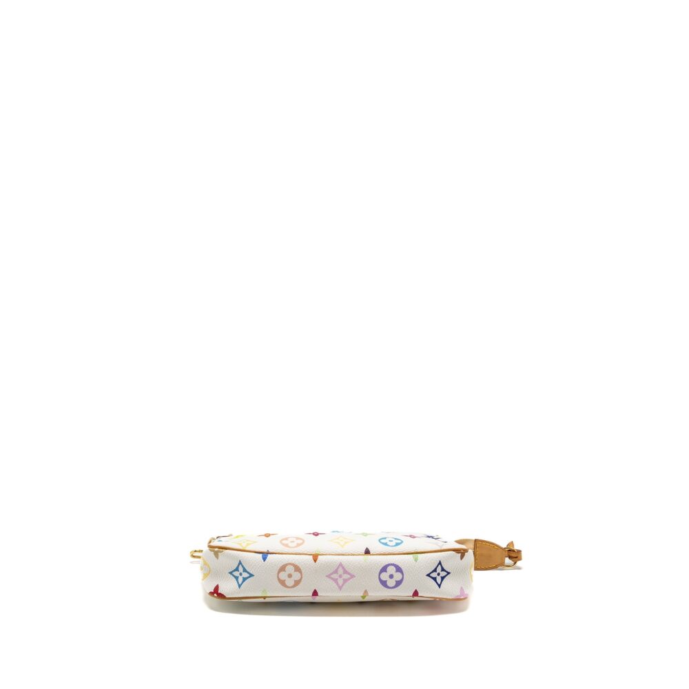 AAA Replica Louis Vuitton LV POCHETTE ACCESSORIES CANVAS WHITE MULTICOLOUR GHW
