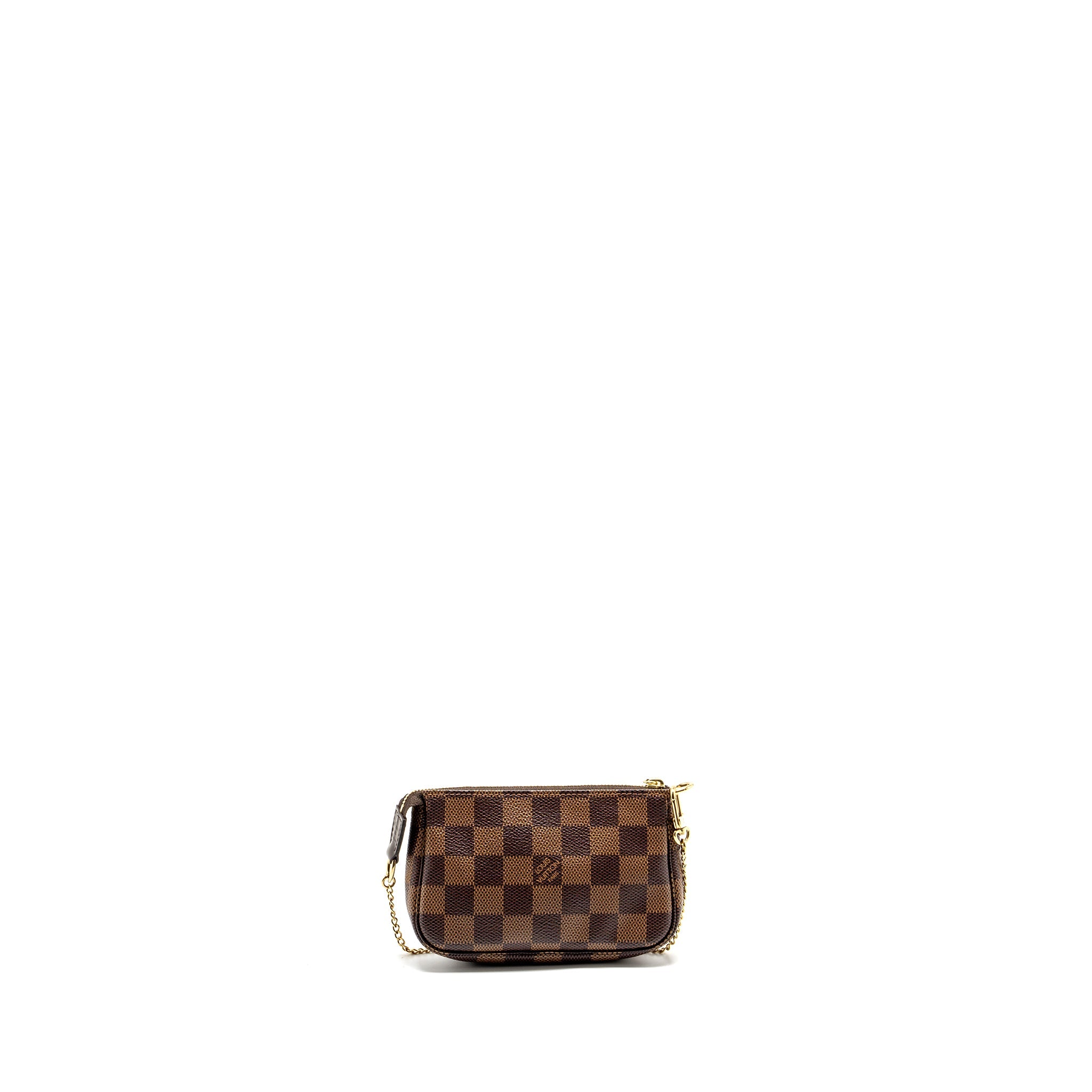 AAA Replica Louis Vuitton LV MINI POCHETTE DAMIER EBENE GHW