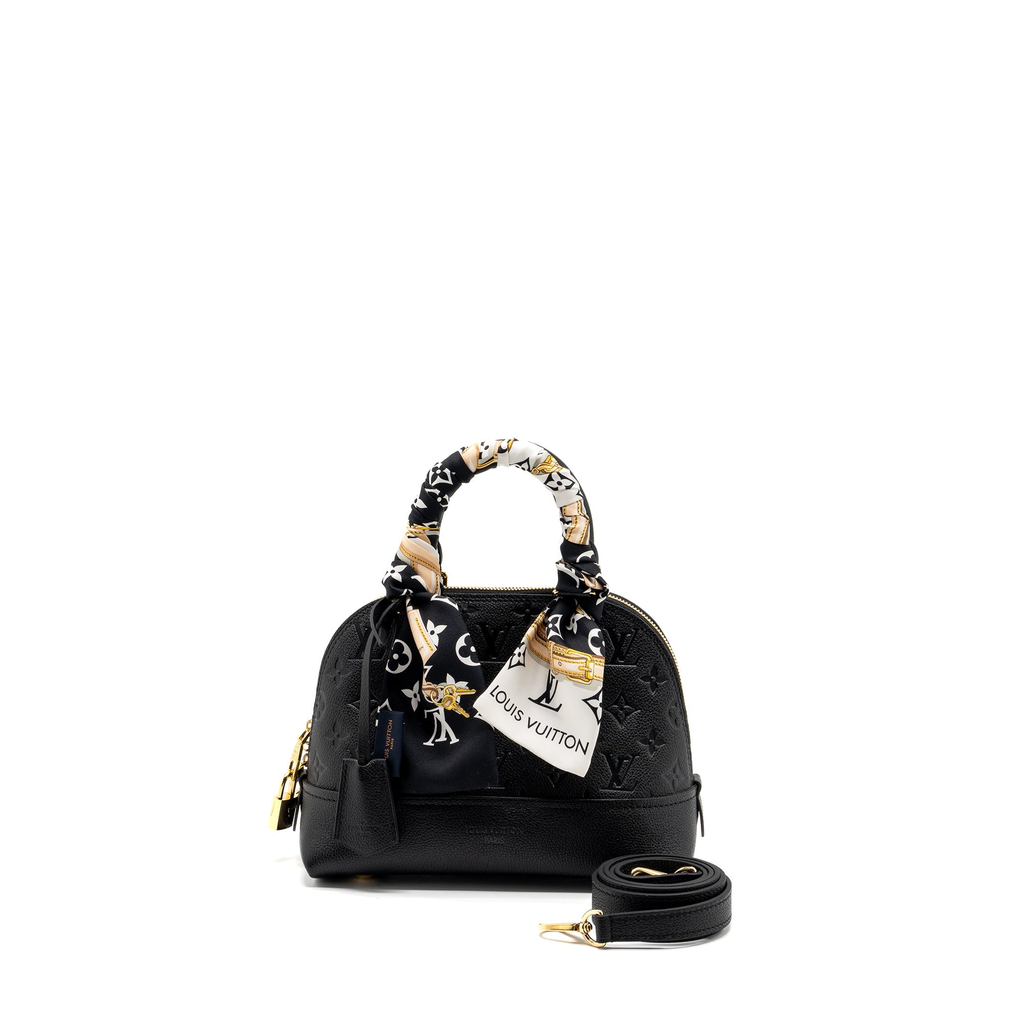 AAA Replica Louis Vuitton LV NEO ALMA BB MONOGRAM EMPREINTE LEATHER BLACK GHW(NEW VERSION)